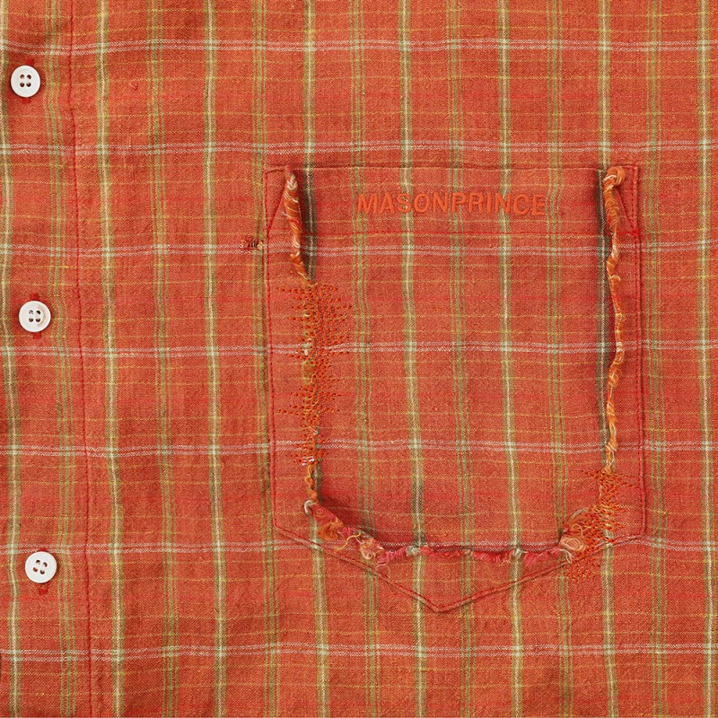 Sunset Orange Check Shirt